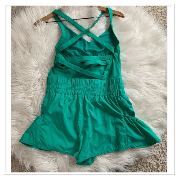 Free People Movement Get Your Flirt On Shortsie In Sport Green Size Medium - Picture 2 of 8
